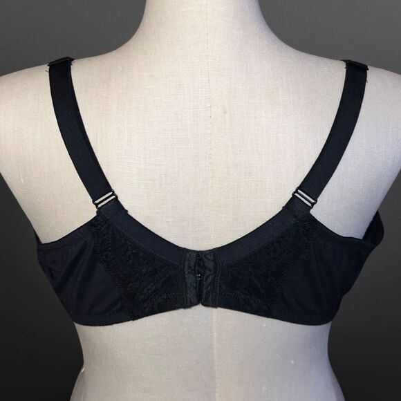 Plus Size Black Lace Auden Balconnette Lightly Lined Bra Size 46DDD - Picture 4 of 6
